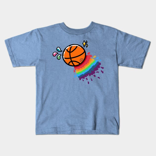 basketball Kids T-Shirt by squeezer79